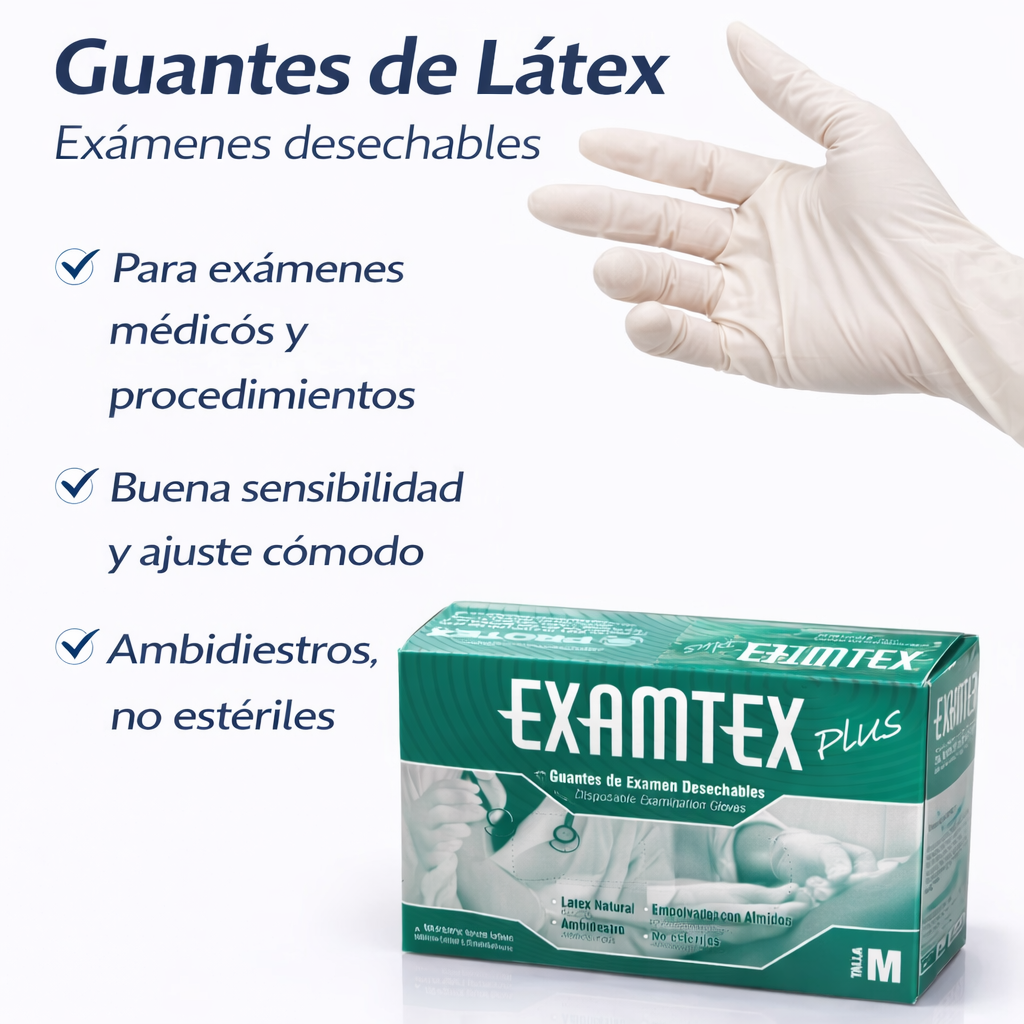 Guantes de Látex Examtex Plus