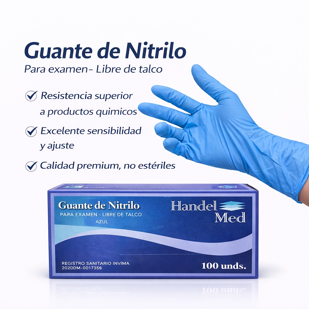 Guantes de Nitrilo para Examen Handel Med
