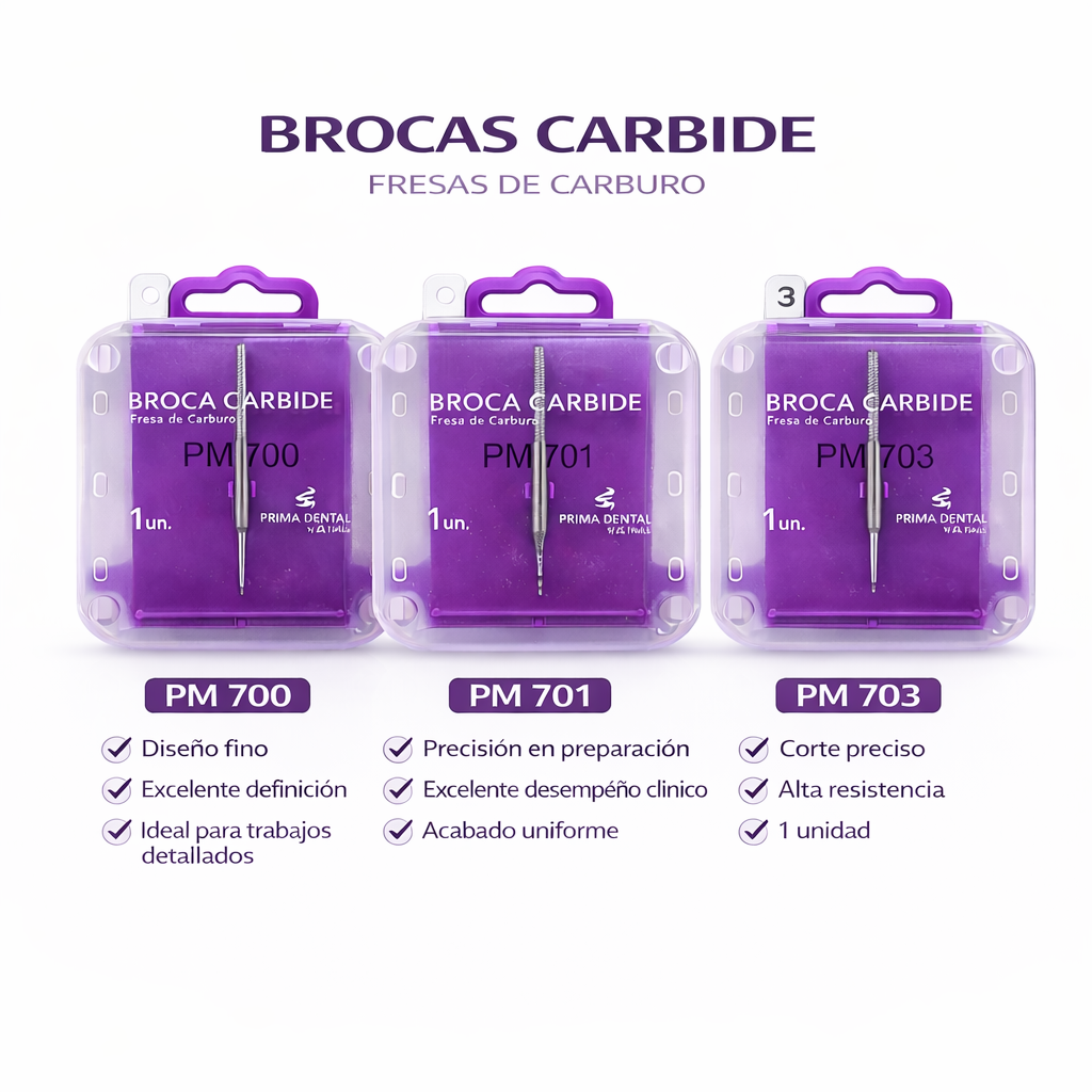 Fresas de Carburo Brocas Carbide Prima Dental